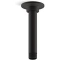Product Image of 6" Ceiling-Mount Shower Arm and Flange (Matte Black), K-7394-BL