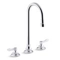 Product Image of Triton Bowe 8" Centerset Widespread Bathroom Sink Faucet with Lever Handles, Gooseneck Spout, Aerated Flow, 0.5 GPM, K-800T70-4ANA-CP