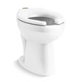 Product Image of Highcliff Ultra Floor-Mount Top Spud Antimicrobial Flushometer Bowl (White), K-96057-SS-0