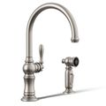 Product Image of Artifacts 1-Handle Swing Spout Kitchen Faucet with Spray (Stainless Steel)