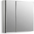 Product Image of 30" W x 26" H Aluminum Two-Door Medicine Cabinet with Mirrored Doors, K-CB-CLC3026FS