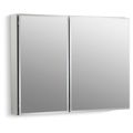 Product Image of 35" W x 26" H Aluminum Two-Door Medicine Cabinet with Mirrored Doors