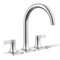Product Image of Venza Two Handle Deck Mount Bathroom Faucet, Trim Only (Polished Chrome)