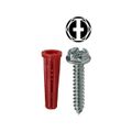 Product Image of #10 Red Conical Anchor Kit w/ Hex Head Combo Drive Screws (201 pieces)