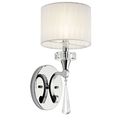 Product Image of Parker Point 15.5" 1 Light Wall Sconce w/ Optical Crystal Accents and Organza Fabric (Chrome)