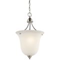 Product Image of Nicholson 21.25" 1 Light Small Foyer Pendant w/ Satin Etched Glass (Brushed Nickel)