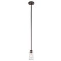 Product Image of Braelyn 8.5" 1 Light Mini Pendant w/ Clear Seeded Glass (Olde Bronze)