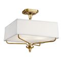 Product Image of Arlo 3 Light Semi Flush (Natural Brass)