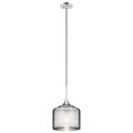 Product Image of Tabot 16.75" 1 Light Pendant w/ Smoked Glass (Chrome)