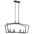 Product Image of Abbotswell 8 Light Linear Chandelier (Black)