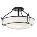 Product Image of Alkire 16.5" 3 light Semi Flush w/ Satin Etched White Glass (Olde Bronze)