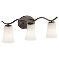 Product Image of Armida 23" 3 Light Vanity Light w/ Satin Etched White Glass (Olde Bronze)