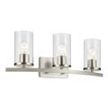 Product Image of Crosby 23" 3 Light Vanity Light Satin Etched Cased Opal (Brushed Nickel)