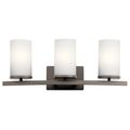 Product Image of Crosby 23" 3 Light Vanity Light Satin Etched Cased Opal (Olde Bronze)