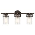 Product Image of Brinley 24" 3 Light Vanity Light w/ Clear Glass (Olde Bronze)
