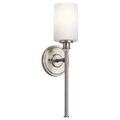 Product Image of Joelson 18.25" 1 Light Wall Sconce w/ Satin Etched Cased Opal and Clear Glass Accent Glass (Brushed Nickel)