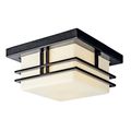 Product Image of Tremillo 11.5" 2 Light Outdoor Semi Flush Light w/ Satin Etched Cased Opal (Black)