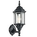 Product Image of Chesapeake 17" 1 Light Outdoor Wall Light w/ Clear Beveled Glass (Black)