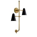 Product Image of Sylvia 2 Light Wall Sconce (Black) and (Natural Brass)