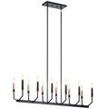 Product Image of Armand 42.75" 12 Light Linear Chandelier (Black/Bronze)