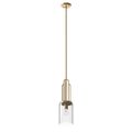 Product Image of Kimrose 1 Light Mini Pendant w/ Clear Fluted Glass in Brushed (Natural Brass)