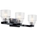 Product Image of Vionnet 24" 3 Light Vanity Light w/ Clear Glass (Black)