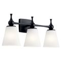 Product Image of Cosabella 24" 3 Light Vanity Light w/ Etched White Glass (Black)