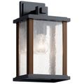 Product Image of Marimount 12.75" 1 Light Outdoor Wall Light w/ Clear Ribbed Glass (Black)