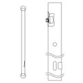 Product Image of 3" x 84" Direct Burial Ladder Rest Internal Photocell Post (Black)