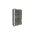 Product Image of 208V, 4500W LPWA Large Architectural Wall Heater w/ Tamperproof Thermostat (Silver)
