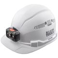 Product Image of Hard Hat, Vented, Cap Style with Rechargeable Headlamp, White