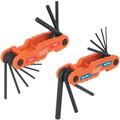 Product Image of Compact Folding Hex Key Set, SAE and Metric