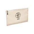 Product Image of 1 Pocket Canvas White Zippered Pouch, 5336-KLEIN