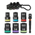 Product Image of 7 Piece Grab-And-Go Impact Socket Set, Metric (8-15 mm)