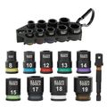 Product Image of 10 Piece Grab-And-Go Impact Socket Set, Metric (8-19 mm)
