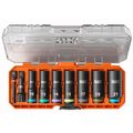 Product Image of 9 Piece KNECT Deep-Well 3/8" Drive Impact Socket Set, Metric
