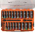 Product Image of 23 Piece KNECT Deep-Well 3/8" Drive Socket Set, SAE and Metric