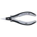 Product Image of 5-1/4" Electronics Pliers w/ Flat-Wide Tips and ESD Handles, Cross-Hatched