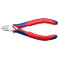 Product Image of 5-1/4" Electronics Diagonal Cutters, Round Head w/out Bevel, Multi-Component Grips