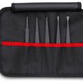 Product Image of 5 Piece Plastic Tweezer Set w/ ESD Coating, Tool Roll