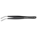 Product Image of 4-3/4" Stainless Steel Positioning Tweezers w/ ESD Coating, 35-Degree Angle