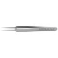 Product Image of 4-1/2" Premium Stainless Steel Gripping Tweezers, Needle-Point Tips