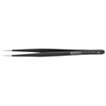 Product Image of 5-1/2" Stainless Steel Gripping Tweezers w/ ESD Coating, Needle-Point Tips