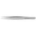 Product Image of 4-1/2" Stainless Steel Gripping Tweezers, Needle-Point Tips