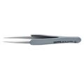Product Image of 5-1/4" Premium Stainless Steel Precision Tweezers w/ ESD Rubber Handles, Pointed Tips