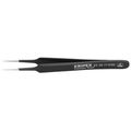 Product Image of 4-1/4" Stainless Steel Gripping Tweezers w/ ESD Coating, Needle-Point Tips