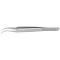 Product Image of 4-3/4" Premium Stainless Steel Gripping Tweezers, Needle-Point Tips, 45-Degree Angle