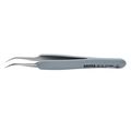 Product Image of 5" Premium Stainless Steel Precision Tweezers w/ ESD Coating, Needle-Point Tips, 45-Degree Angle