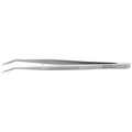 Product Image of 6" Stainless Steel Gripping Tweezers, Pointed Tips, 25-Degree Angle