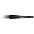 Product Image of 4-3/4" Stainless Steel Gripping Tweezers w/ ESD Coating, Blunt Tips